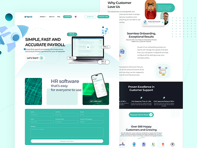 Product ByteHR Landing Page branding design fyp landingpage product trending ui uidesign web website