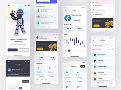 Chatbot Mobile App ai chat app design app tracking chat chatbot chatbot mobile app data tracking app design live app tracking mobile app robot app tracking robot chat ui ui ux ui design uidesign uiux ux