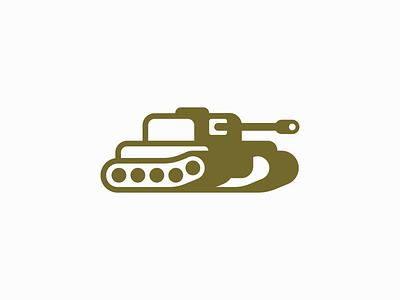Tank Logo branding design emblem gaming geometric green icon identity illustration logo mark military modern negative space power protection symbol tank toy vector