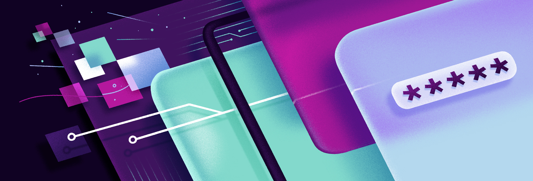 Cyber Security Portal artwork brushes computer cyber design digital drawing electronics grain graphic illustration light minimal screen security shades textures