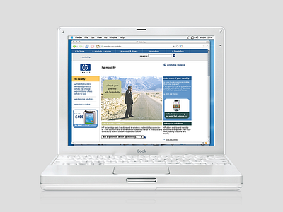 HP Mobility 2003 design ecommerce hewlett packard vintage design website