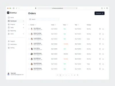 Saas Dashboard Order Page admin admin panel admin ui dashboard dashboard ui design order page responsive ui saas saas dashboard saas product saas ui ui design uiux ux web