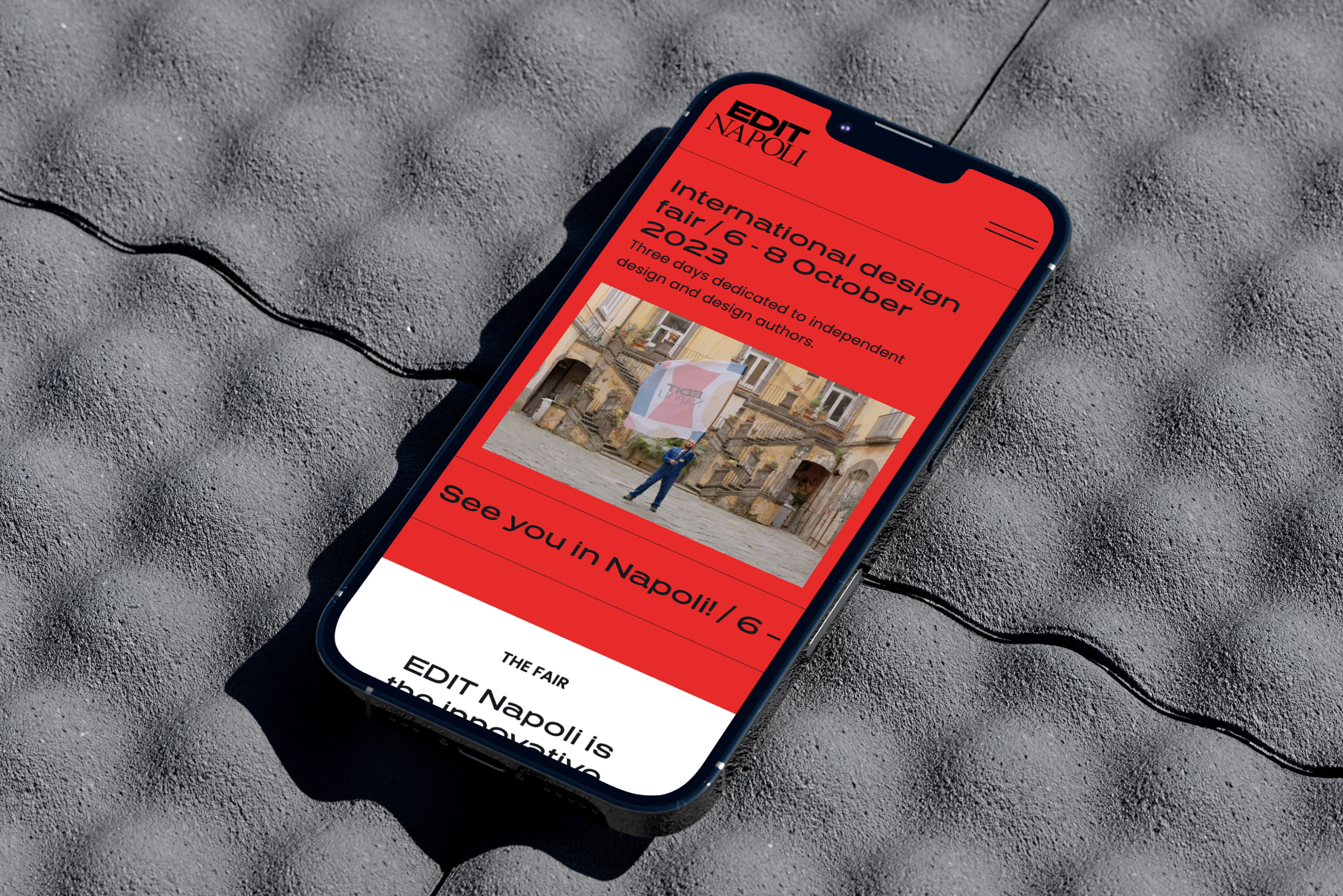 UX & UI for Edit Napoli colors flat design minimal product design red ui ux