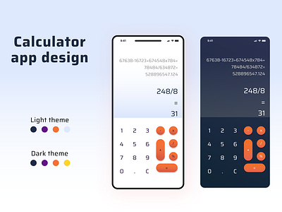 Daily UI l Calculator app app app design branding creative thinking darklight mode design graphic design interface typography ui user expireance user interface ux visual design