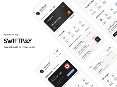 A payments app - SwiftPay app designing branding case study figma interactive design interface design minimalist design mobile app design mobile app ui us mobile interface design mobile pay app online payment app pay app payment app payment app design payments app ui ui design ui ux design ux