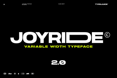 Joyride Extended Typeface bold extended font fresh heavy font joyride logo type sans serif titles type design type juice typeface web font wide font