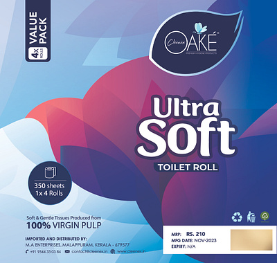 Toilet Roll Label Design box design branding container design fmcg label design packaging pouch design product design tissue paper design toilet roll