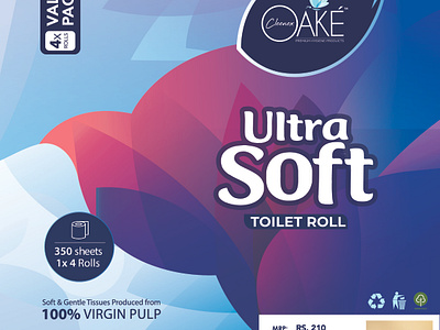 Toilet Roll Label Design box design branding container design fmcg label design packaging pouch design product design tissue paper design toilet roll