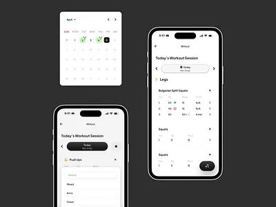 Daily Workout Logger design figma interface minimalist ui web