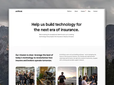 Careers page branding careers careers page insurtech saas tailwind tailwindcss web design