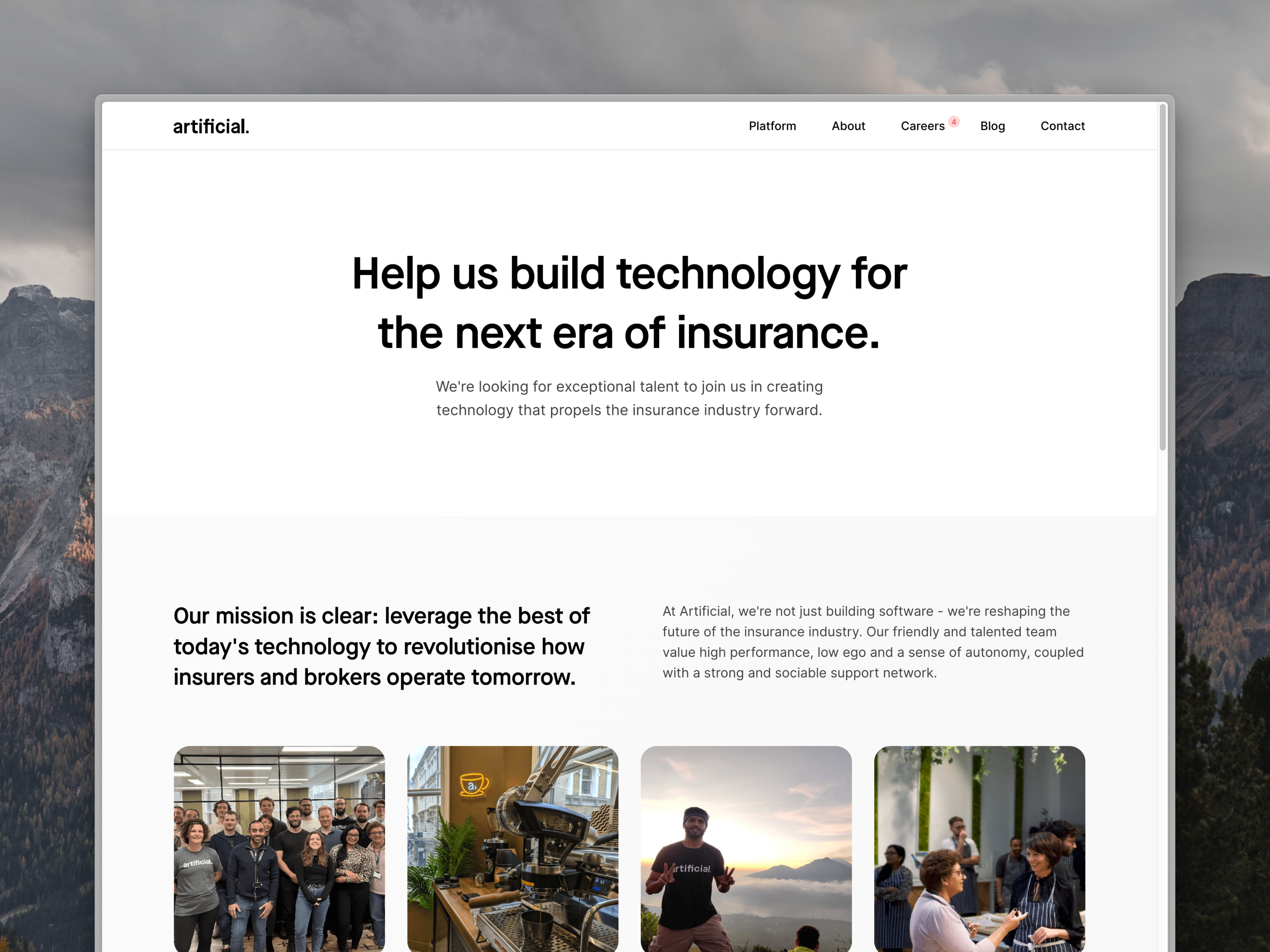 Careers page