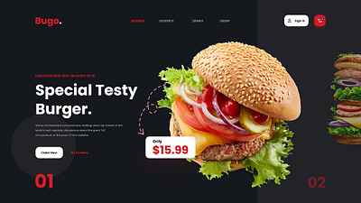 Bugo Burger 3d animation branding graphic design logo motion graphics ui ux