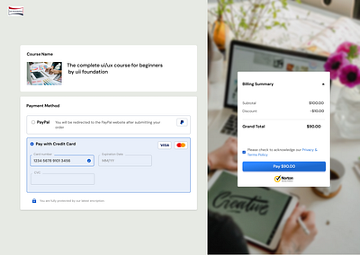 Online Course Checkout checkout ui ux