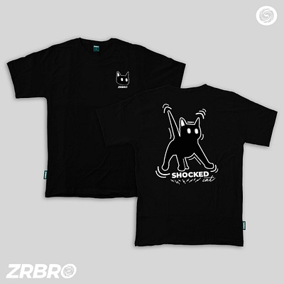 Shocked Cat - ZRBRO branding brutalist design clothing design graphic design streetwear tshirt tshirt design zerabro zrbro