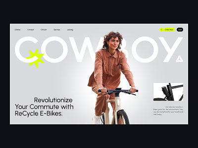 Cowboy e-bikes animation branding case study design graphic design illustration logo ui ux webdesign