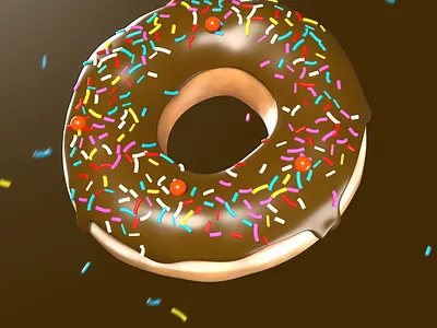 Chocolate Donut 3d