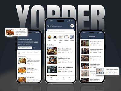 Order Delivery App - Food, Clothes, Tech And More app app design apprael delivery app e commerce app food food delivery app food order mobile design order ordering app shopping shopping app ui design