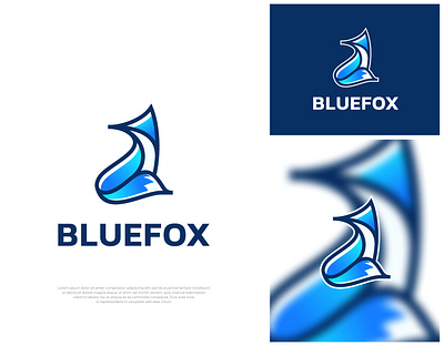 Blue Fox Modern Logo blue branding branding logo colorful creative design fox gradient graphic design ideas illustration inspiration logo logo design logo designer modern unique vector vulpes wolf