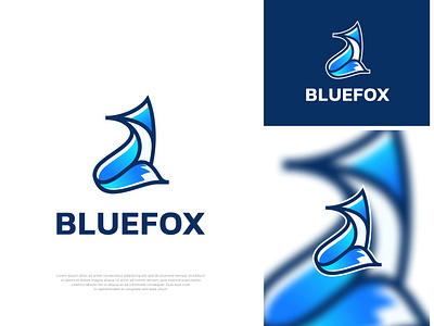 Blue Fox Modern Logo blue branding branding logo colorful creative design fox gradient graphic design ideas illustration inspiration logo logo design logo designer modern unique vector vulpes wolf