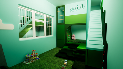 Children's bedroom 3d cgi interior design twinmotion