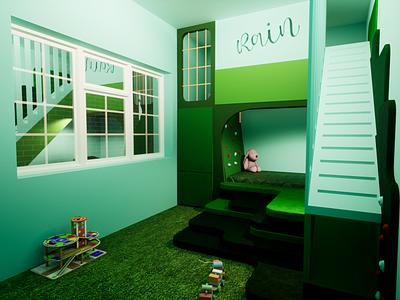 Children's bedroom 3d cgi interior design twinmotion