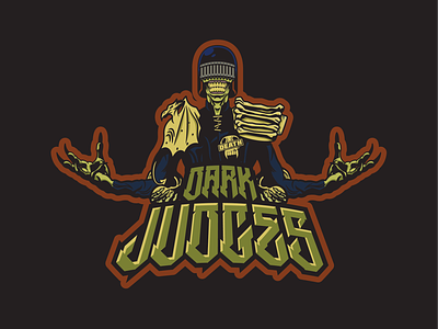 Dark Judges 2000AD Jersey branding dark judges design ice hockey illustration judge death judge dredd logo logos sports sports branding vector