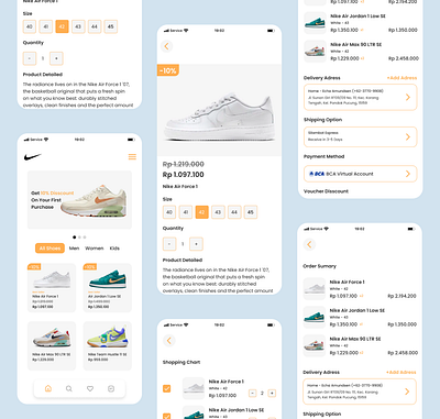 Nike Redesign E-Commerce Mobile Apps branding branding page design landing page mobile apps nike page ui ux