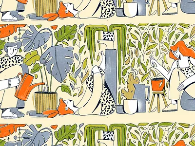 Flowers are like friends dream flowers illustration pattern plants