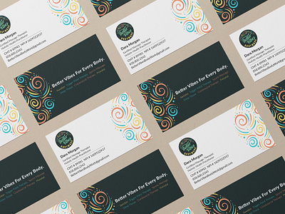 Better Vibes BC better vibe bodywork branding business card colorful creative creativity design good vibe graphic design massage modern stationary vibe