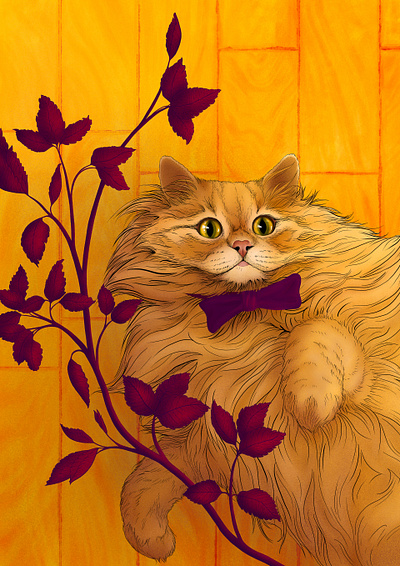 Illustration of Trassel the cat illustration