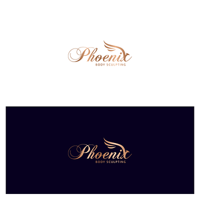 Phoenix body sculpting branding classy creative creativity design golden logo logos logotype luxury phoenix smart wordmark