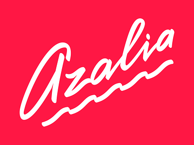 Lettering Azalia graphic design handwritten lettering logo name