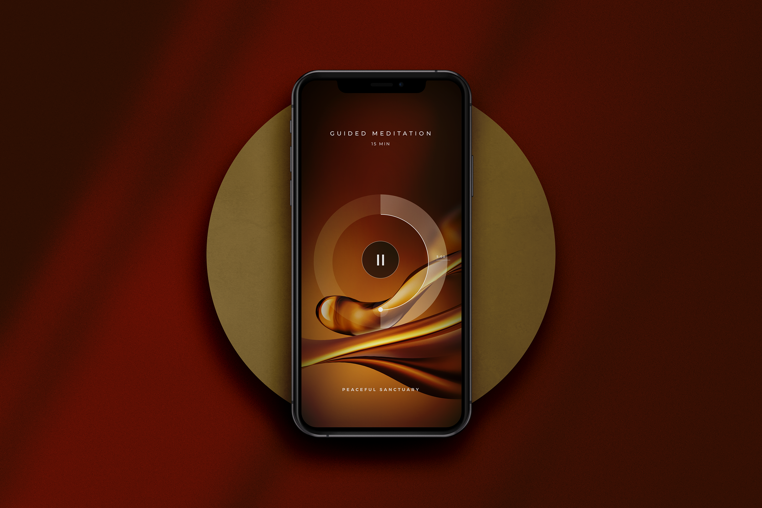 Meditation App app audio calm design health interactive interface meditation mobile peace sound streaming ui uiux ux wellness