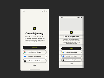 Sign Up App Screen - Daily UI 001 app screen dailyui grid layout signup spacing ui ux