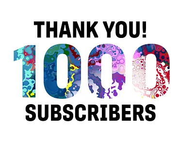 1000 Subs! 1000 blender generated illustration thankyou