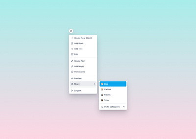 DAY 027 / DROPDOWN daily ui dailyui dropdown menu navigation share ui user interface ux