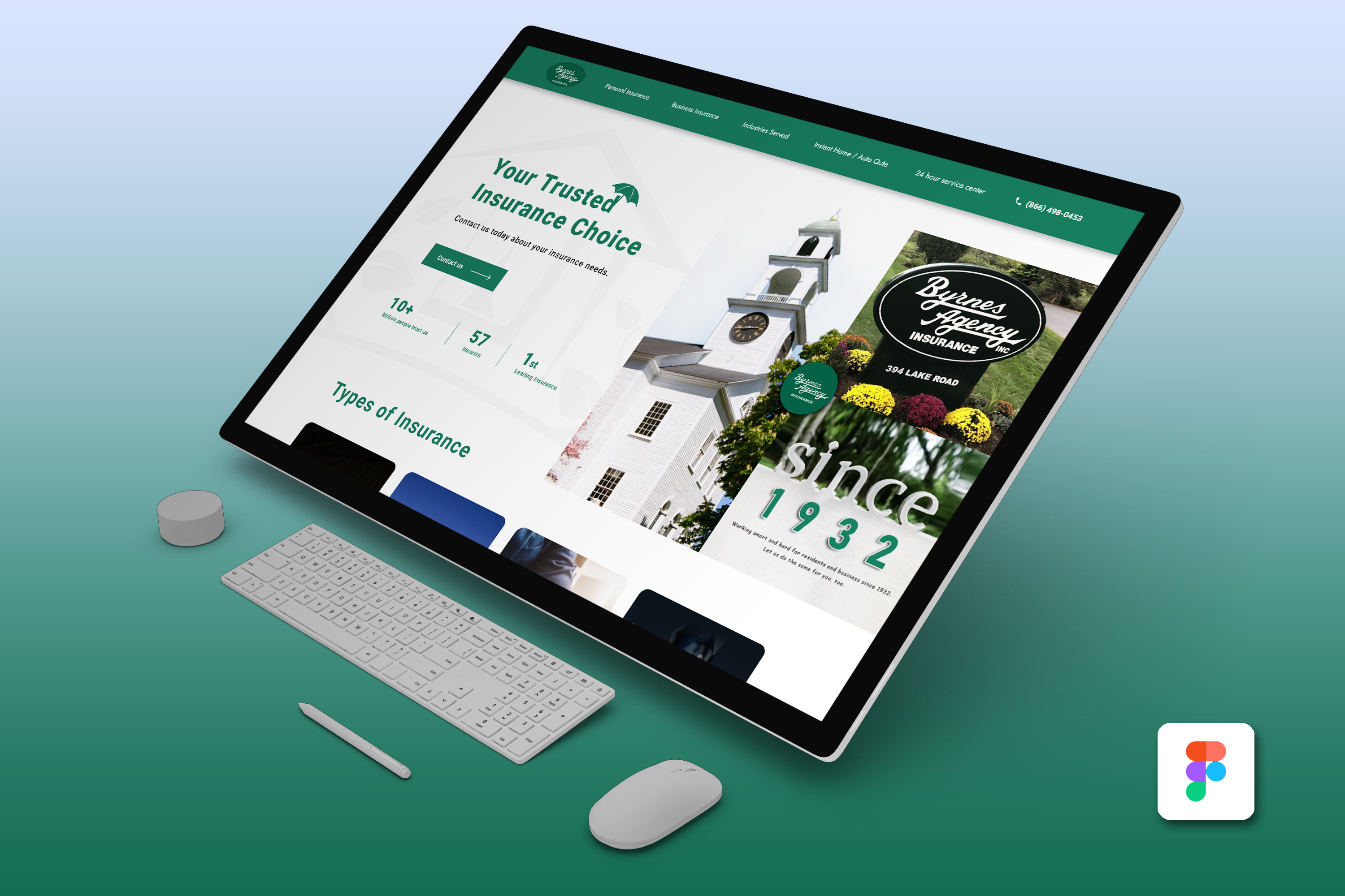 Byrnes - Insurance Agency 3d animation app branding design graphic design illustration logo motion graphics typography ui ux vector website