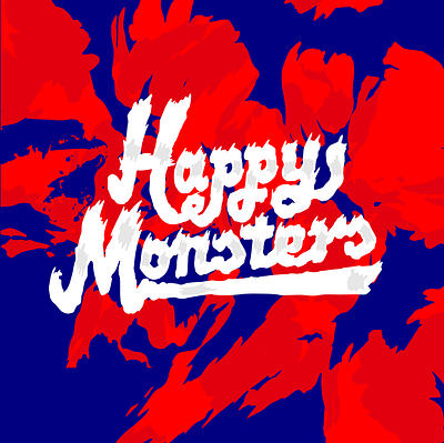 Happy Monster v.1 cartoon design filip fun furr hair illustration komorowski letters logo logos logotype magic monster happy script toy typo typography vector