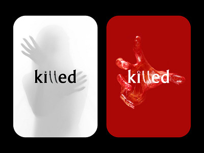 Killed Logo Design black branding design gost horror kill killed logo post red white