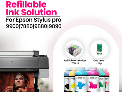 Refillable Ink Solution for Epson Stylus Pro cartridge ink inkjet ink splashjet ink