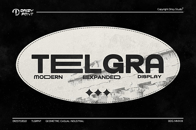 Telgra - Modern Expanded Font casual font display font expanded font geometric font industrial font modern font sans serif font telgra modern expanded font