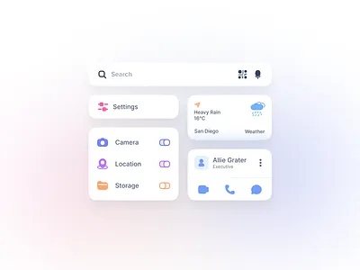 Tiny Widgets use case colorful corner design figma gradient icons mobile simple smoothing usecase web widget