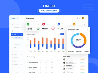 CRM Dashboard crm crm dashboard dashboard product design saas uidesign uiux visual design web application web design website