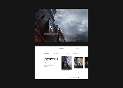 Avowed — Obsidian Revisited avowed concept gamedev obsidian entertainment redesign ui uiux website