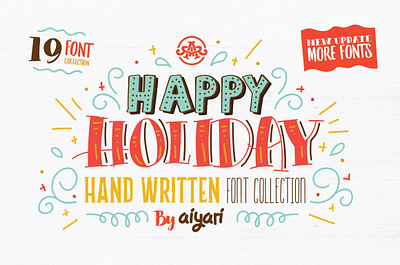 Happy Holiday + Update aiyari brush font merry christmas font christmast font font family hand lettered font handwriting fonts