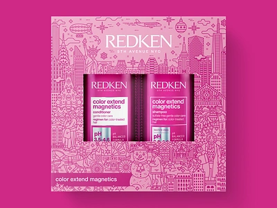 Redken Gift Kit christmas cosmetics graphic design new york packaging print redken