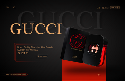 Gucci's Fragrance website ! 3d animation branding graphic design logo motion graphics ui