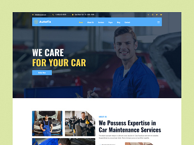 Auto Repairer Website Design auto auto repairer auto repairer landing page auto repairer mobile app auto repairer website design website