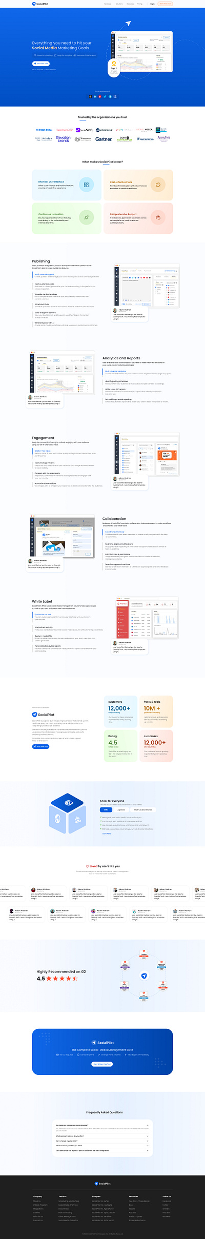 Social Pilot UI branding motion graphics ui