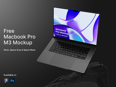 Free Macbook Pro M3 Mockup 16 inch clean device figma laptop mac macbook macbook pro mockup mockup pro psd screen stylish ui web